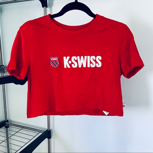 Forever 21 Tops - ❤️ $1 BUNDLED Forever 21 • K-Swiss Red Cropped Tee